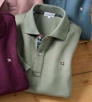 「＜アーノルド　パーマー＞ワンポイント裏起毛ポロシャツ（メンズポロシャツ）」｜セージ