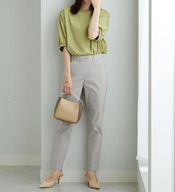 BELLUNA（ベルーナ）の「冷感ピケストレッチ素材スリムパンツ（フルレングスパンツ）」｜詳細画像