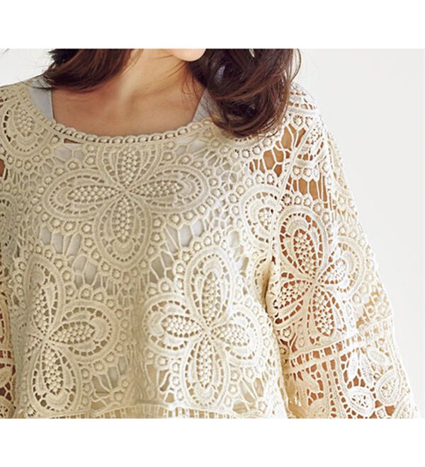 BELLUNA（ベルーナ）の「この夏欲しい！クロシェ風ブラウス（ブラウス）」｜詳細画像