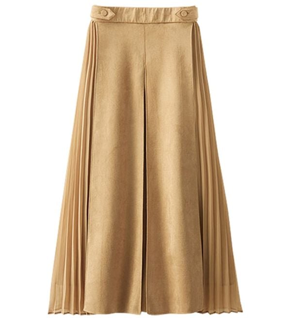 BELLUNA（ベルーナ）の「スエード調プリーツ切替スカート（ミニスカート）」｜詳細画像