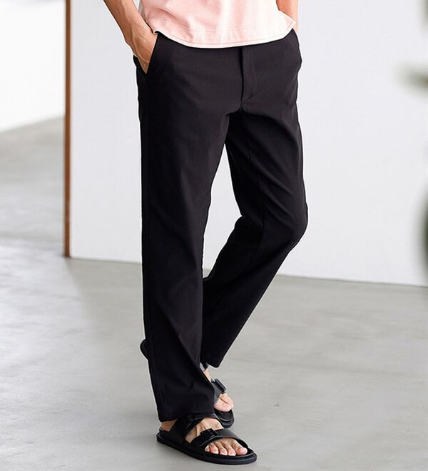 「【２本組】脱ぎはき自在の上品パンツ（メンズフルレングスパンツ）」｜詳細画像