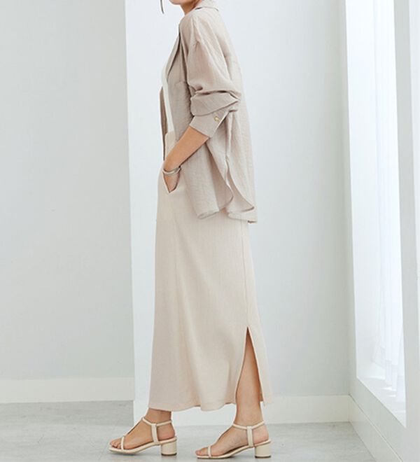 GeeRA（ジーラ）の「【着回し力◎】楽ちんすっきり見え！リブロングスカート（ロングスカート）」｜詳細画像