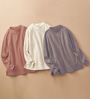 BELLUNA（ベルーナ）の「綿１００％フワッと軽いおしゃれトレーナー（カットソー）」｜詳細画像