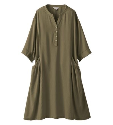 BELLUNA（ベルーナ）の「スラブ素材ポケット付シャツワンピース（その他ワンピース）」