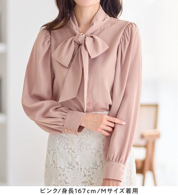 alotta（アロッタ）の「ボウタイデザインブラウス（ブラウス）」｜詳細画像