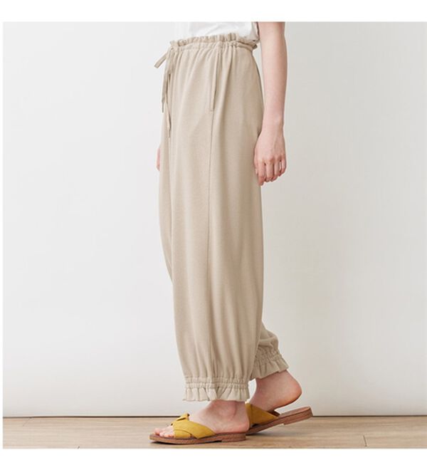 Viola e Viola（ヴィオラ エ ヴィオラ）の「やわらかパイル裾フリルゆるパンツ（その他パンツ）」｜詳細画像