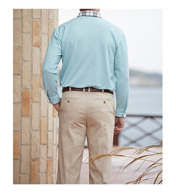 「【２色組】キチンとキマる！主役級夏長袖ポロシャツ（メンズシャツ）」｜詳細画像