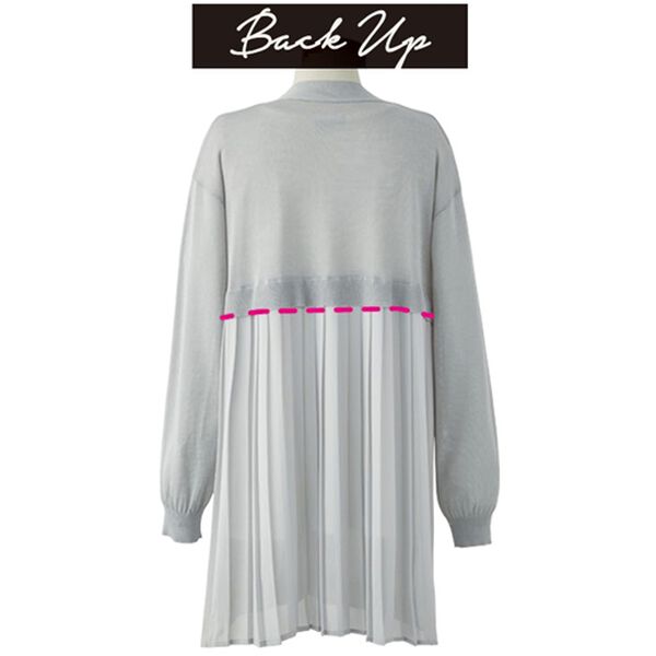 BELLUNA（ベルーナ）の「スタイルアップ！プリーツ切替カーディガン（ニットカーディガン）」｜詳細画像