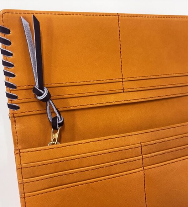 「本物を使ったベースボール長財布（メンズ財布・パスケース）」｜詳細画像