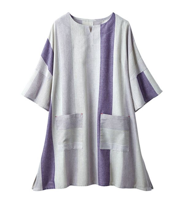 「【３色組】サラッと家事も快適！７分袖かっぽう（パジャマ・ルームウェア）」｜詳細画像