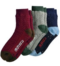 「【３足組】ホカロンみんなで履きたい！裏ボア暖かルームソックス（メンズ靴下・タイツ）」