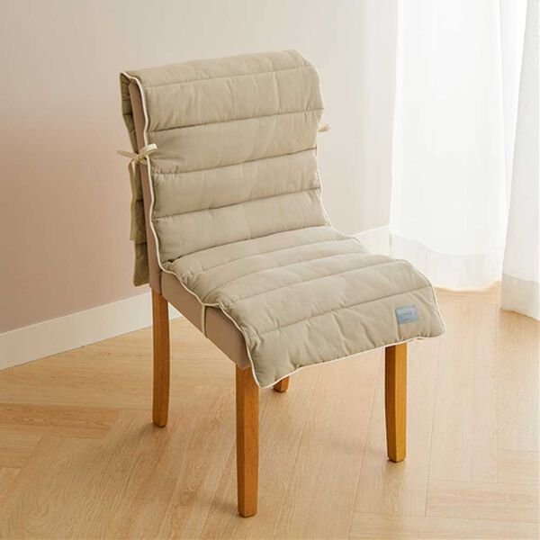 iellio（イエリオ）の「綿１００％　３ＷＡＹ　ソファ＆ダイニングロングパッド（チェアカバー・チェアパッド）」｜モカ