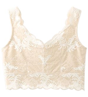 LAVIENNE（ラヴィエンヌ）の「【吸汗速乾】グラマーさんのフラットすっきりブラ（ブラジャー）」｜ベージュ