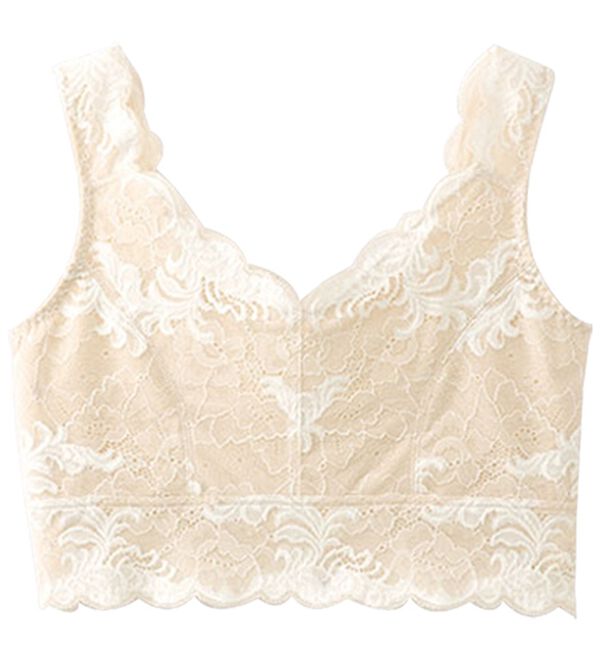 LAVIENNE（ラヴィエンヌ）の「【吸汗速乾】グラマーさんのフラットすっきりブラ（ブラジャー）」｜ベージュ