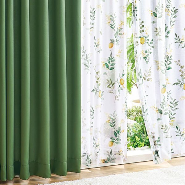 「簡単！素敵にコーディネートカーテンセット「プランタ」（ドレープカーテン）」｜レモン