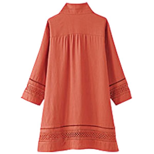 BELLUNA（ベルーナ）の「袖＆裾レース使いシャツチュニック（チュニック）」｜詳細画像