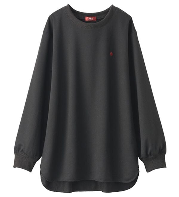 BELLUNA（ベルーナ）の「【ＰＯＬＯ　ＢＣＳ】ミニ裏毛素材デザイントップス（カットソー）」｜黒