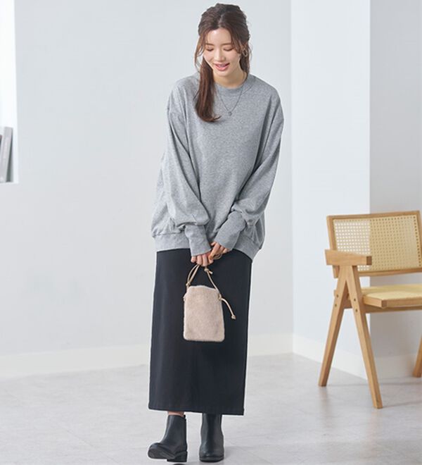 BELLUNA（ベルーナ）の「長めのリブが差をつける！全隠しトレーナー（カットソー）」｜詳細画像