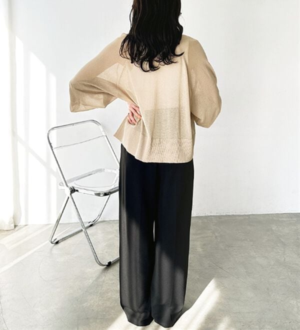 GeeRA（ジーラ）の「ゴールドボタンシアーカーディガン（ニットカーディガン）」｜詳細画像