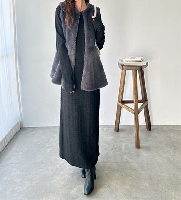 GeeRA（ジーラ）の「全骨格対応！選べるネックジャガードワンピ―ス（カットソーワンピース）」｜詳細画像