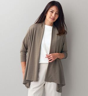 BELLUNA（ベルーナ）の「＜クールスラブ＞ドレープカーディガン（その他カーディガン）」｜モカ