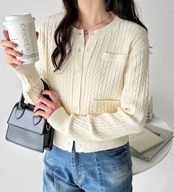 GeeRA（ジーラ）の「ミニケーブルニットカーディガン（その他カーディガン）」｜詳細画像