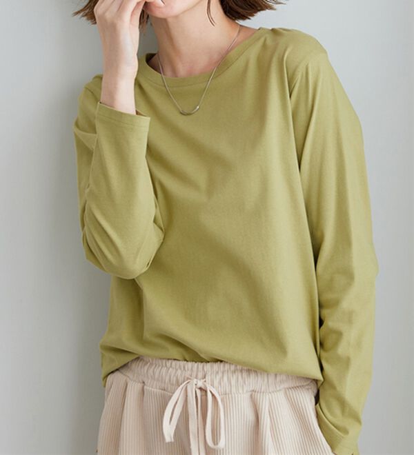 BELLUNA（ベルーナ）の「綿１００％大人顔サマ見えプルオーバー（カットソー）」｜詳細画像