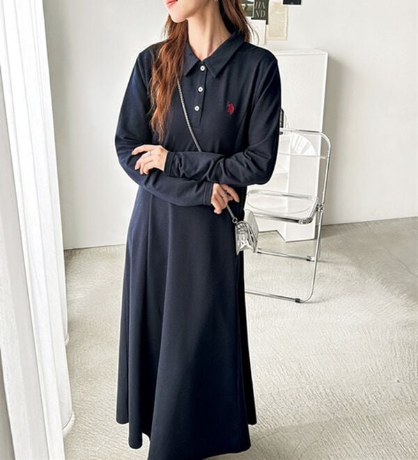 GeeRA（ジーラ）の「【U.S. POLO ASSN.】ポロ衿カットソーワンピース（その他ワンピース）」｜詳細画像