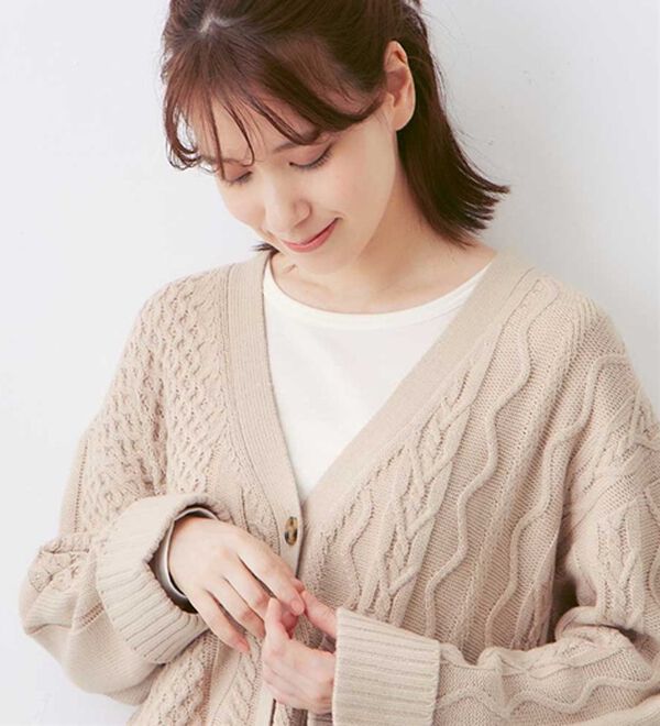 Viola e Viola（ヴィオラ エ ヴィオラ）の「【選べる衿】あったか裏起毛トップス＜ハイネック・クルーネック＞（カットソー）」｜オフホワイト