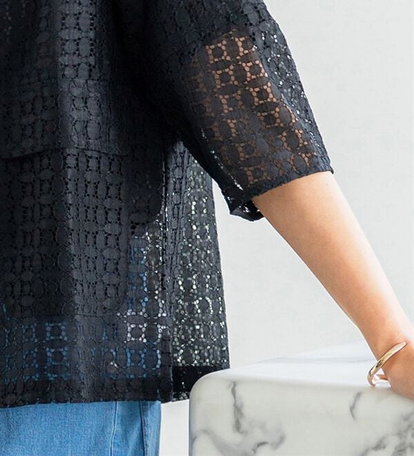 BELLUNA（ベルーナ）の「上品花柄レースジャケット（その他ジャケット）」｜詳細画像