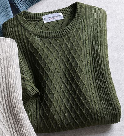 「＜アルチザン・テナシティ＞上質さを物語る日本製麻混ニット（メンズニット・セーター）」