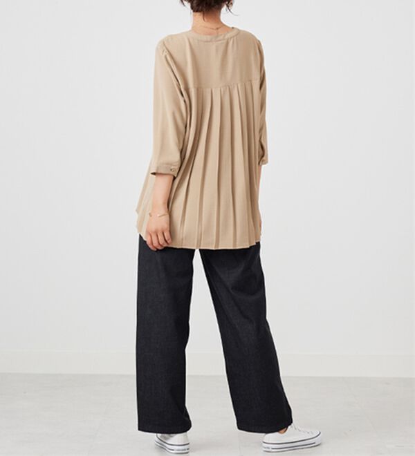 BELLUNA（ベルーナ）の「【新色追加】機能付！バックプリーツチュニック（チュニック）」｜詳細画像