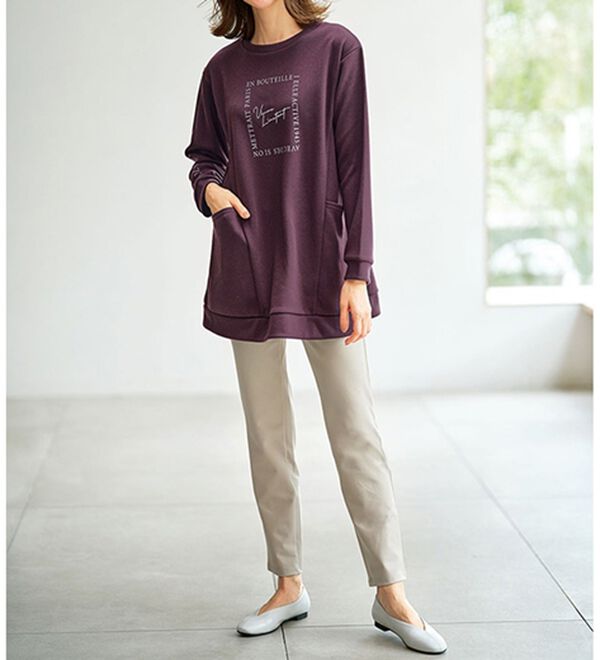 BELLUNA（ベルーナ）の「＜ＥＬＬＥ　Ａｃｔｉｖｅ＞かのこ素材ポケットデザインチュニック（チュニック）」｜詳細画像