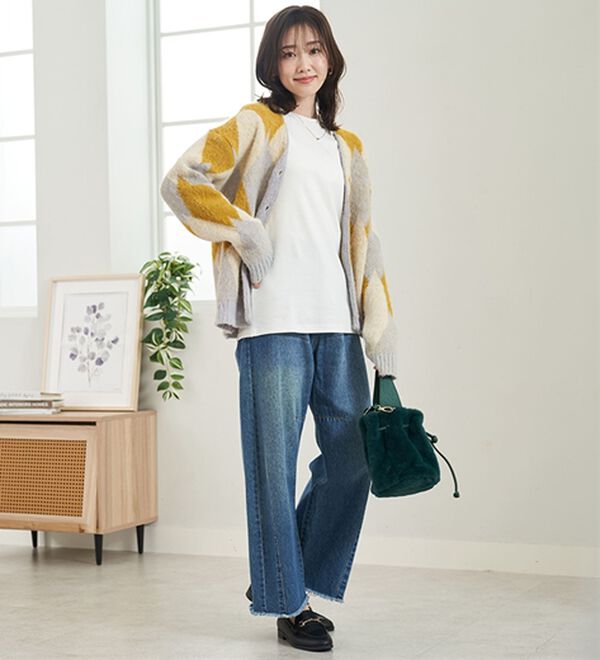 BELLUNA（ベルーナ）の「《ＨｕｇＲｅａｍコットン》オーガニックコットン１００％プルオーバー（Tシャツ）」｜詳細画像
