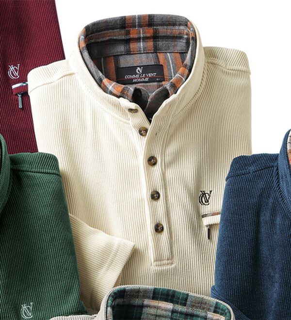 コムルヴァン・オム＞大人の技ありダブル衿トレーナー - ベルーナ【公式】