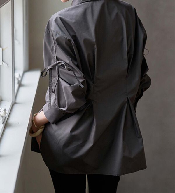 RANAN（ラナン）の「ウエストタック袖リボンシャツ（シャツ）」｜詳細画像