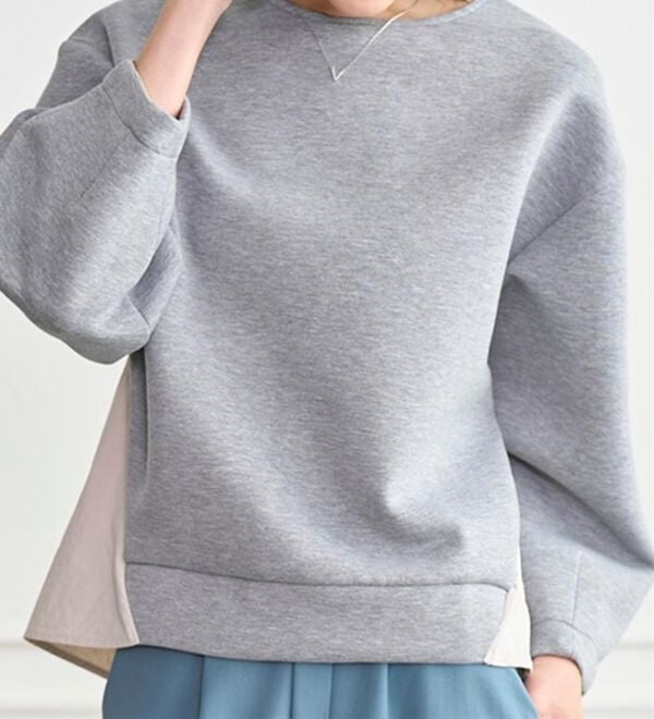 BELLUNA（ベルーナ）の「バックスリットデザイン異素材プルオーバー（カットソー）」｜詳細画像