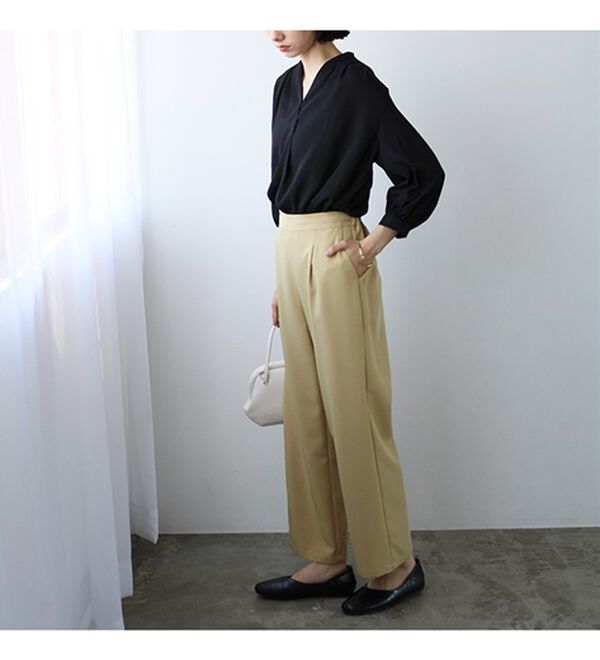 GeeRA（ジーラ）の「シルエットきれい！上品7分袖デザインブラウス（ブラウス）」｜詳細画像