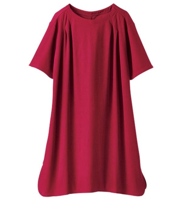 BELLUNA（ベルーナ）の「かのこ素材肩タックデザインワンピース（チュニック）」｜詳細画像