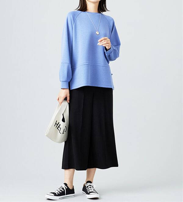 BELLUNA（ベルーナ）の「ツイルストレッチ素材ワイドパンツ（その他パンツ）」｜詳細画像