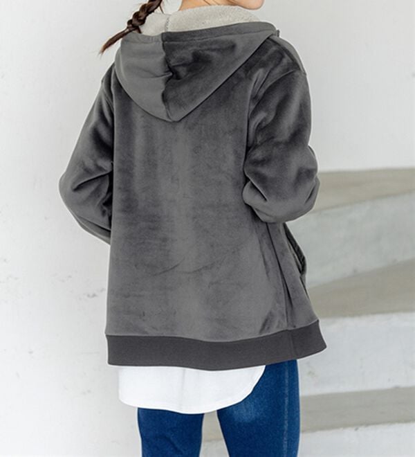 BELLUNA（ベルーナ）の「【快適Ｌａｂ．】リッチベロア素材裏ボアパーカー（パーカー）」｜詳細画像