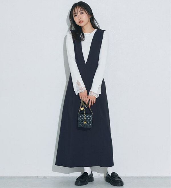 ジャンパスカート　HAU ウエストマークジャンパースカート - ベルーナ【公式】