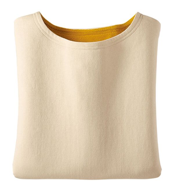 BELLUNA（ベルーナ）の「裏フリース配色プルオーバー（カットソー）」｜キナリ