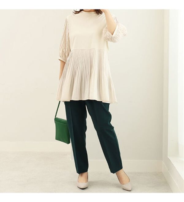 BELLUNA（ベルーナ）の「ダブルクロスベルト付テーパードパンツ（テーパードパンツ）」｜詳細画像