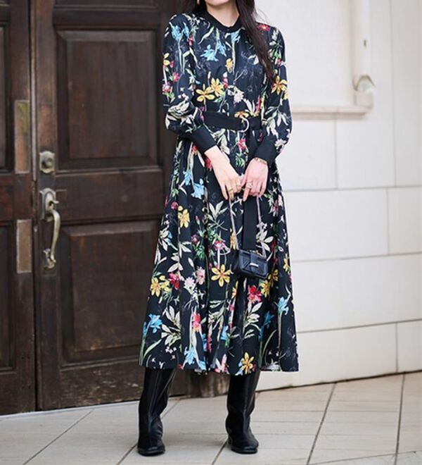 RANAN（ラナン）の「レトロフラワーシャツワンピース（プリントワンピース）」｜詳細画像