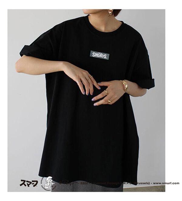 GeeRA（ジーラ）の「【スマーフ】コラボプリントＴシャツ（カットソー）」｜詳細画像