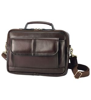 「アンティーク調　牛革クラシックバッグ（メンズショルダーバッグ）」｜バーガンディ