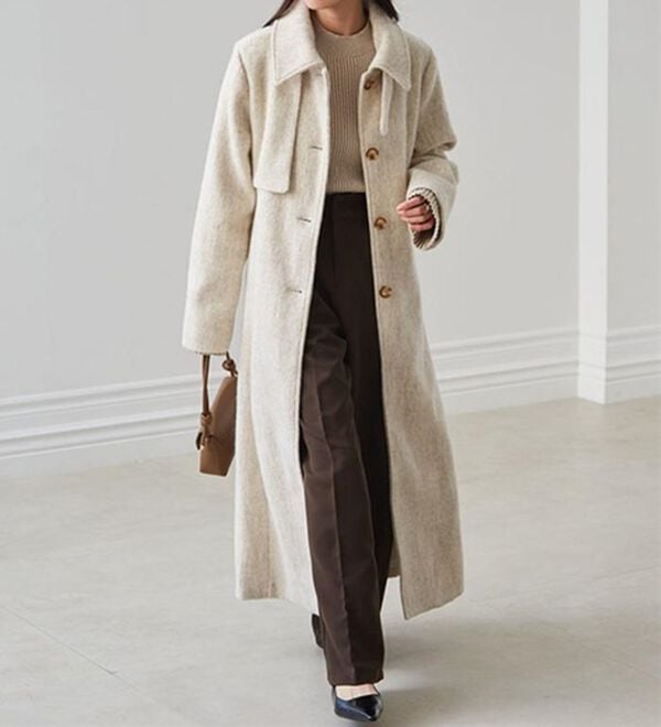 RANAN（ラナン）の「2WAYフレアーステンカラーシャギーコート（ロングコート）」｜詳細画像