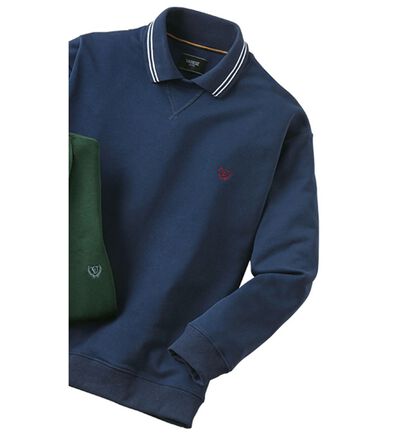 「重ね着いらずのポロ衿トレーナー（メンズトレーナー）」