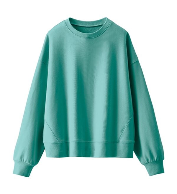 BELLUNA（ベルーナ）の「袖ワンポイント刺しゅう裏毛プルオーバー（カットソー）」｜ピーコック